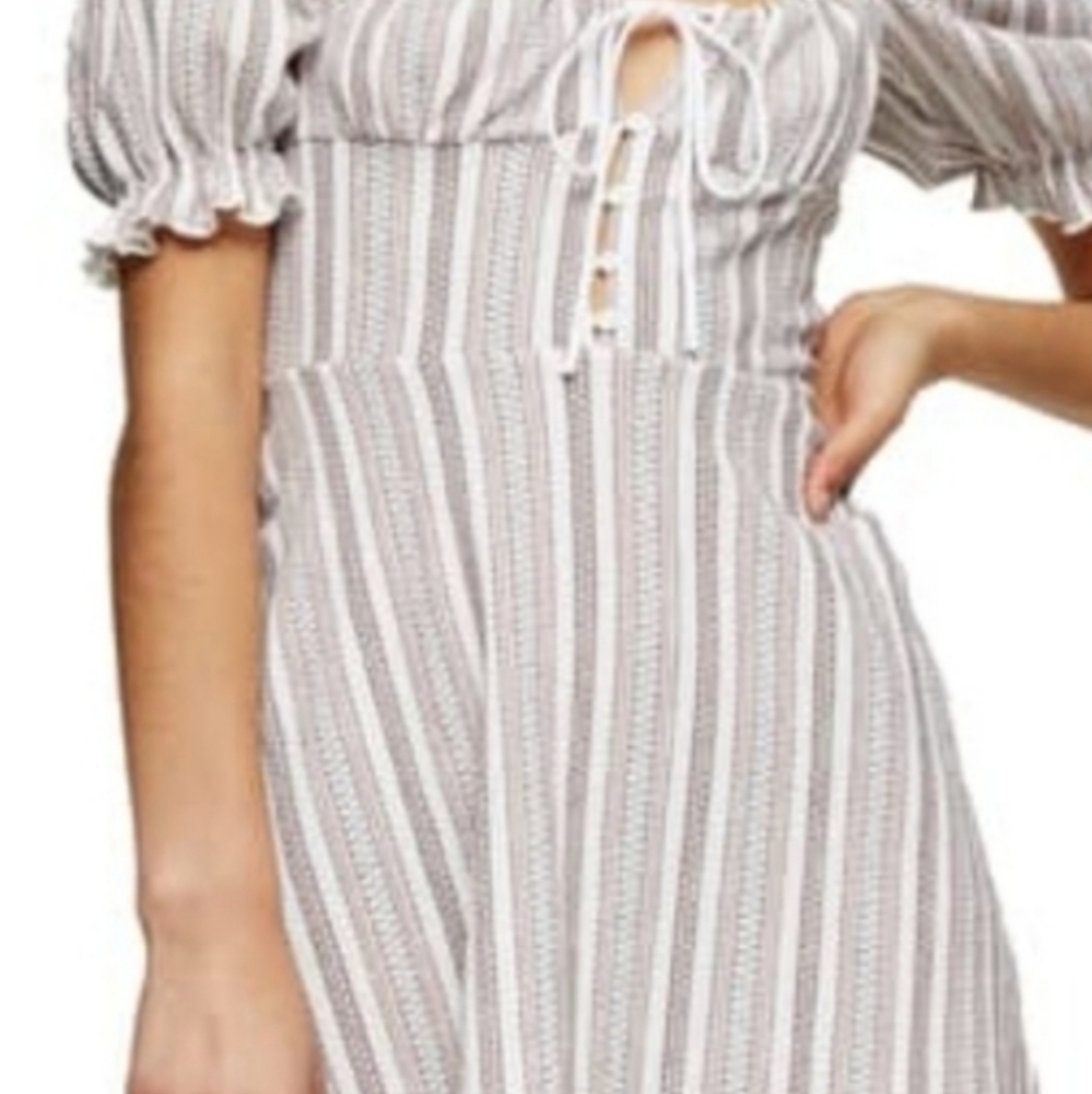 NWT TopShop Textured Stripe Minidress
